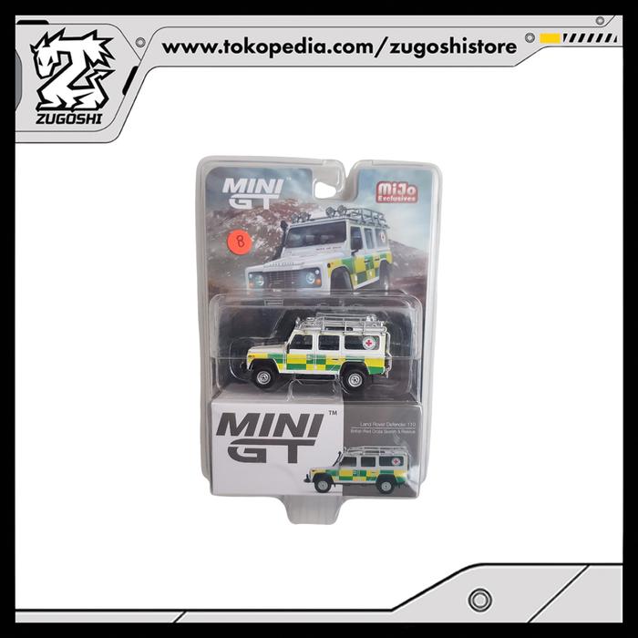 MINI GT #159 MIJO LAND ROVER DEFENDER 110 BRITISH RED CROSS SEARCH & RESUCE